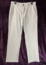 Mens St. Johns Bay Easy Care Cotton Blend Flat Front Beige Casual Pants Sz 32x32