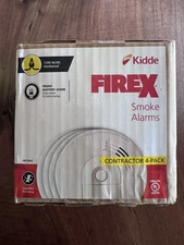 LOT OF 4 Kidde Firex I4618AC Hardwired 9V Backup AC DC Smoke Alarm Detector NEW