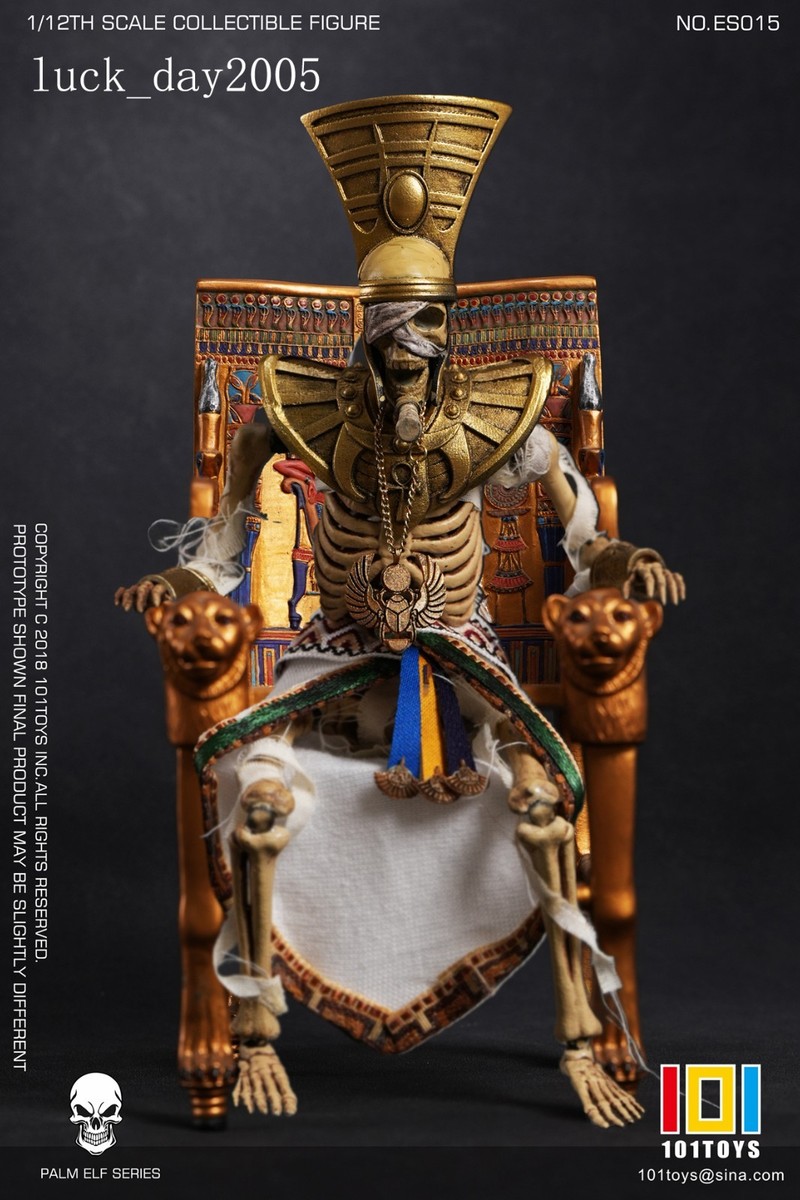 101TOYS ES015 PALM ELF Skeleton Egyptian Mummy Pharaoh with Throne