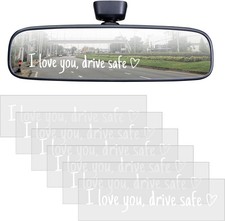 6 Pcs I Love You Drive Safe Stickers Car Mirror Decal Mirror Stickers for Cars C