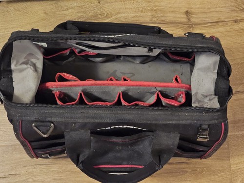 Husky Heavy Duty Bag W/Tool Wall Used Very Handy Bag - Foto 3 di 14