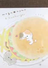 Kamio Mogu Nyan & Hamburger Mini Memo Pad~KAWAII!!