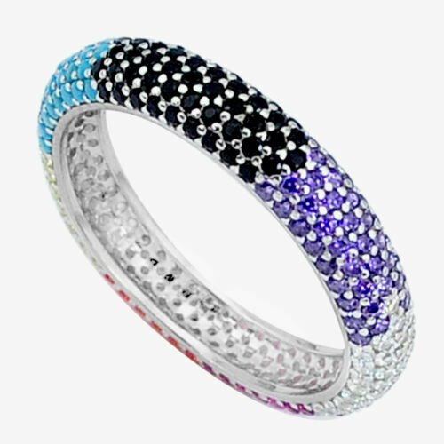 Alliance T50 Demi-Rail Rubis Saphir Emeraude Cz 3 mm Plaqué Or 18K Dolly- Bijoux