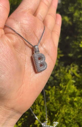 Collana oro bolla pedante lettera 18k rodiata con catena regolabile”20” - Foto 10 di 24