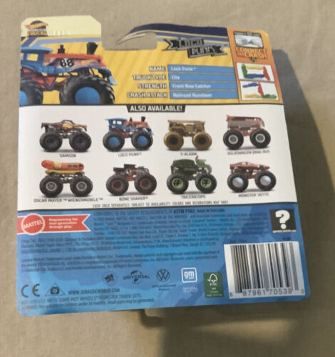 2023 HOT WHEELS MONSTER TRUCK LOCO PUNK BACK TO BASICS 3/6 DIECAST TRUCK NIP - Picture 2 of 2