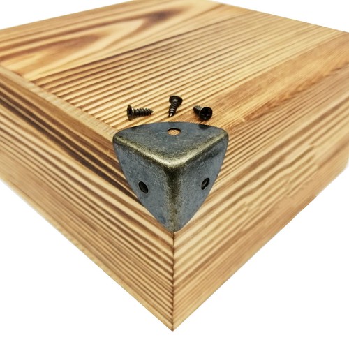 12pc Decor Jewelry Chest Gift Wine Wood Box Case Suitcase Corner Protector Cover - Picture 3 of 12