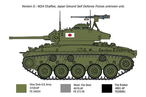 Model Kit To Assemble, M24 Chaffee, Korean War, 1:35 Italeri - Picture 2 of 8