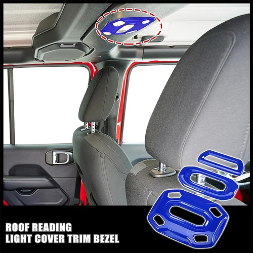 Top Roof Reading Light Cover Trim Bezel Lamp Panel Cover Decor for Jeep JL JLU - Picture 7 of 9