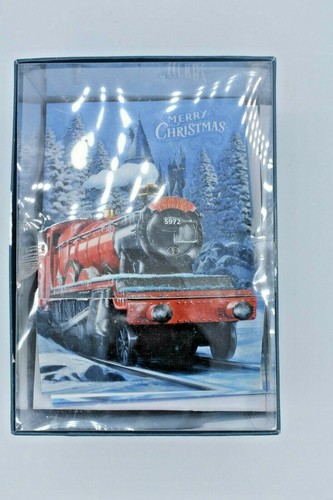 Hallmark Harry Potter 3D Pop Up Hogwarts Express Christmas Cards Box Set of 10 - Picture 6 of 6