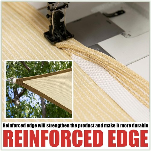 Luxury 12' x 14' x 18.4' Blue Right Triangle Sun Shade Sail with 95% UV Blockage - Picture 6 of 11