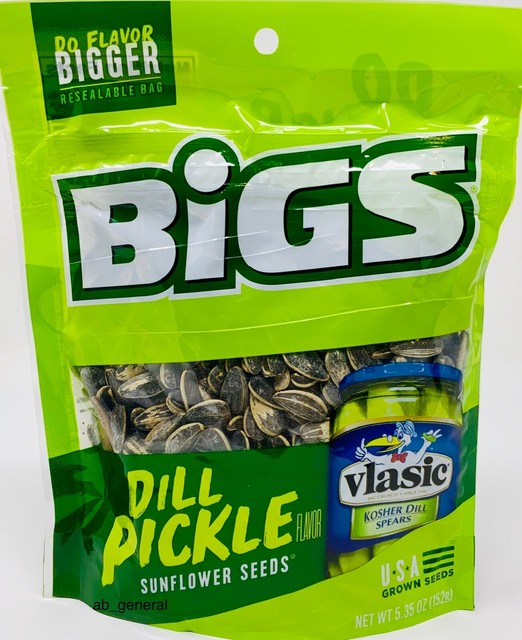 Pickle Sunflower Seeds by BIGS Dill Pickle 5.35oz ea. 4 PACK + Free