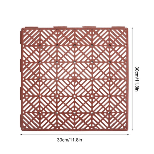 5 Pcs Rutschfeste Bodenmatte Garten Kunststoffboden Outdoor-Fußmatten - Bild 11 von 12