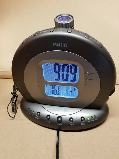 homedics ss-5000 sound spa projection alarm clock radio 6 ...