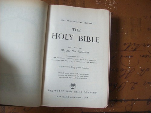 Vintage / Antike Bibel Konkordanz roter Buchstabe King James Version - Bild 6 von 12