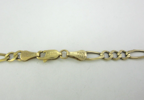 IMPRESIONANTE COLLAR CADENA ESTILO FIGARO ORO AMARILLO 10K UNISEX 20.25" 10.8G - Imagen 5 de 6