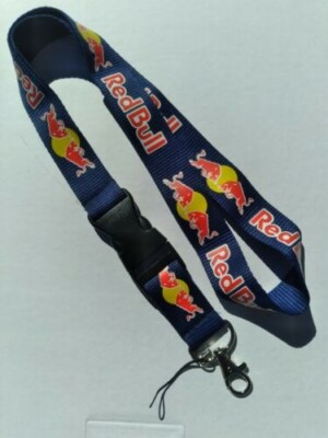 #ad Black Cars Drinks White Buckle Keychain Holder Lanyard USA Seller Red Bull $12.99