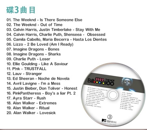 Billboard New Songs Selection 100 MV Car mounted HD DVD for the Year 5 PCS - Picture 6 of 9