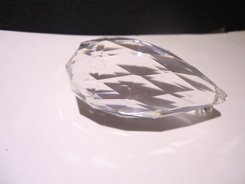 NOS SCHWERE BIRNENFORM FACETTIERTES GLAS KRISTALL KRONLEUCHTER PRISMA SONNENFÄNGER 3" - Bild 6 von 9