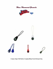 Compass Zipper Pull Outdoor Camping Hiking Tactical Backpack Bag US Seller 2pcs