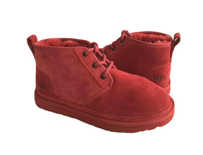 UGG WOMEN NEUMEL SAMBA RED SHEARLING SUEDE SHOE