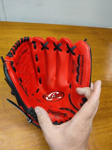 Rawlings PL110S Red 11" Youth Baseball Mitt Glove RHT Player Excellent FAST SHIP - Picture 3 of 9