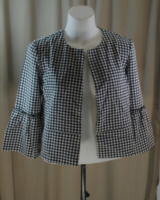 Soho Apparel Ltd. Large Black/ White Check Dress Jacket