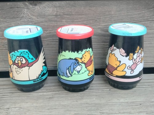 Set of 6 WELCH'S Jelly Jars w/Lids Winnie The Pooh's Grand Adventure DISNEY 1994 - Picture 3 of 9