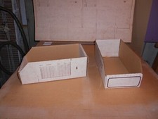 CORRUGATED NEW #6 CARDBOARD STORAGE PARTS BINS 50 EACH 6"W X 12"L X 4 1/2"H