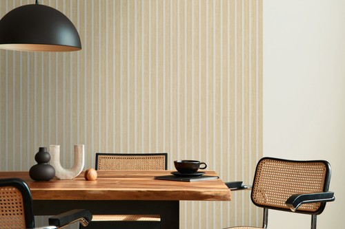 Papel pintado de fieltro madera escandinava paneles acústicos pared de láminas beige marrón gris - Imagen 49 de 62
