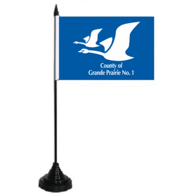 Tischflagge Tischfahne Grant Preirie County (Alberta) Fahne Flagge 10 x 15 cm