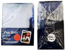100 Trading Card Top Loaders 55pt Thick Protector Holders Sports Regular 3x4
