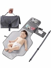 Portable Waterproof diaper changing pad For Travel With Pockets Detachable Pad
