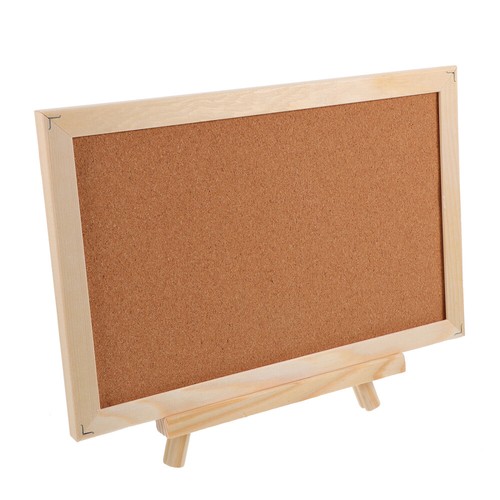 Wooden Frame Note Board Framed Cork with Stand Office Memo Wall Display Boards - Picture 2 of 12