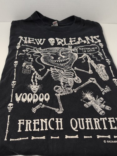 Vintage Large New Orleans Birthplace Jazz 1991 Bazaar creations Shirt Coonass - Picture 11 of 15