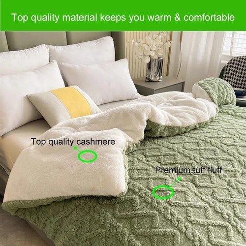 Blankets Beds Artificial Weighted Blanket Thicker Warmth Duvet Quilt Comforter - Picture 4 of 16