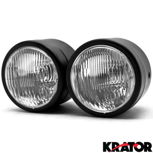 Black Dual Metal Headlight Motorcycle Custom Dominator Streetfighter Project CBR