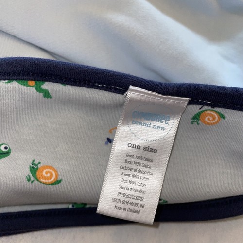 Gymboree Frog And Snail Soft Cotton Baby Receiving Blanket Reversible Print 2011 - Picture 4 of 4