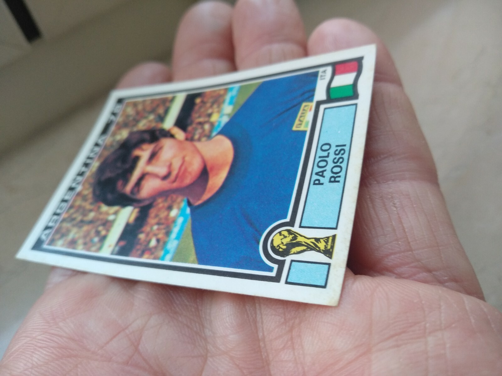 FIG. 112 PAOLO ROSSI ITALIA PANINI ARGENTINA 78 Wc rookie ORIGINALE VELINA rara - Foto 6 di 11