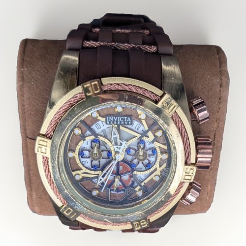 Invicta Reserve Bolt Zeus 53mm Tri-Color Copper Cable Chronograph Watch No Box