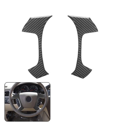 2Pcs Carbon Fiber Steering Wheel Cover Trim For Silverado/tahoe/Suburban 2007-14 - Picture 1 of 17
