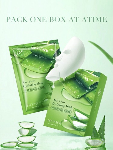 10pcs Hydrating Face Mask, Aloe Vera Facial Skincare Sheet Moisturizing Sheet - Picture 9 of 10