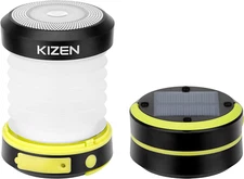 KIZEN Solar Camping Lantern - LED Lanterns for Power Outages, Camping Lights, Em