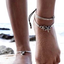  Starfish Pendant Anklet - Foot Jewelry - Women's Fashion Ankle Bracelet