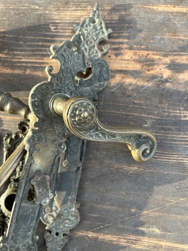 1 v 3 Antik Jugendstil Türdrücker Türgriff Türklinke Drückergarnitur Gründerzeit - Bild 4 von 11