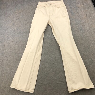 PacSun Jeans Womens 25 Beige High Rise Bootcut Denim Pants Pockets Casual 
