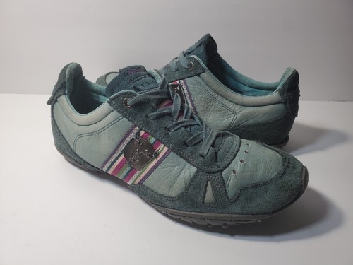 Diesel Footwear Cheju 78 Womens Flats Suede Leather Turquoise - Size 10