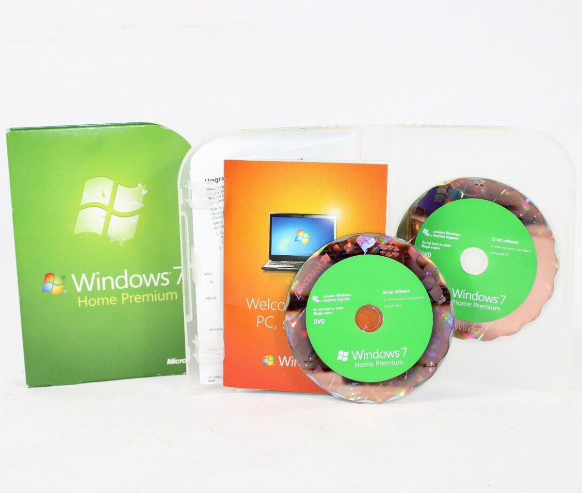 【送料込】Windows7  Premium 32bit版＆64bit版 Microsoft Windows 7 Home Premium Full 32 Bit & 64 Bit DVD MS