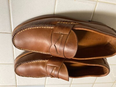 RANCOURT 9 D Brown Leather PENNY LOAFERS SHOES Made in USA