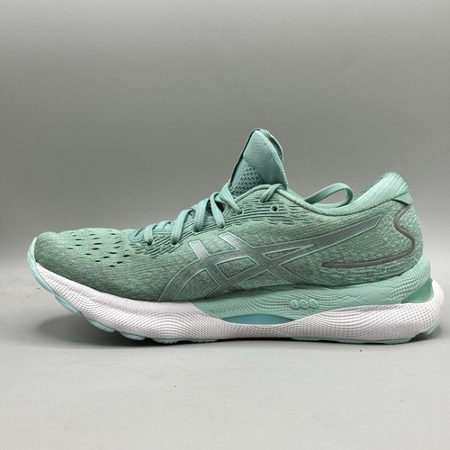 Asics Womens Size 10 Gel Nimbus 24 1012B201 Green Running Shoes Sneakers - Picture 3 of 15