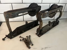 1890 Lanes Parlor Door Hanger Rollers Patent 4  Rollers w/ Orig. Flathead Screws